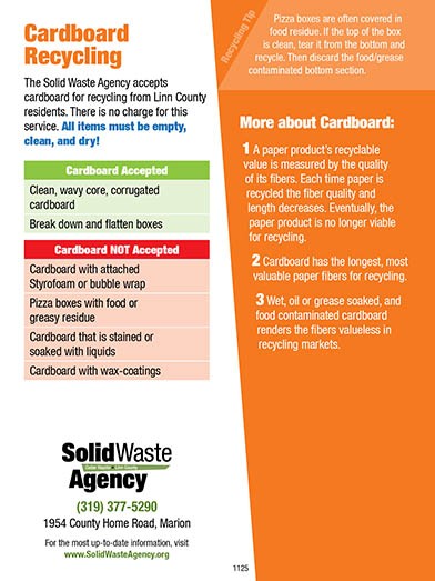 Graphic for cardboard recycleables