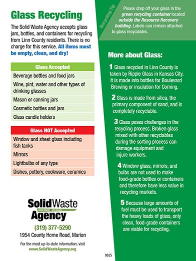 Graphic for glass recycleables