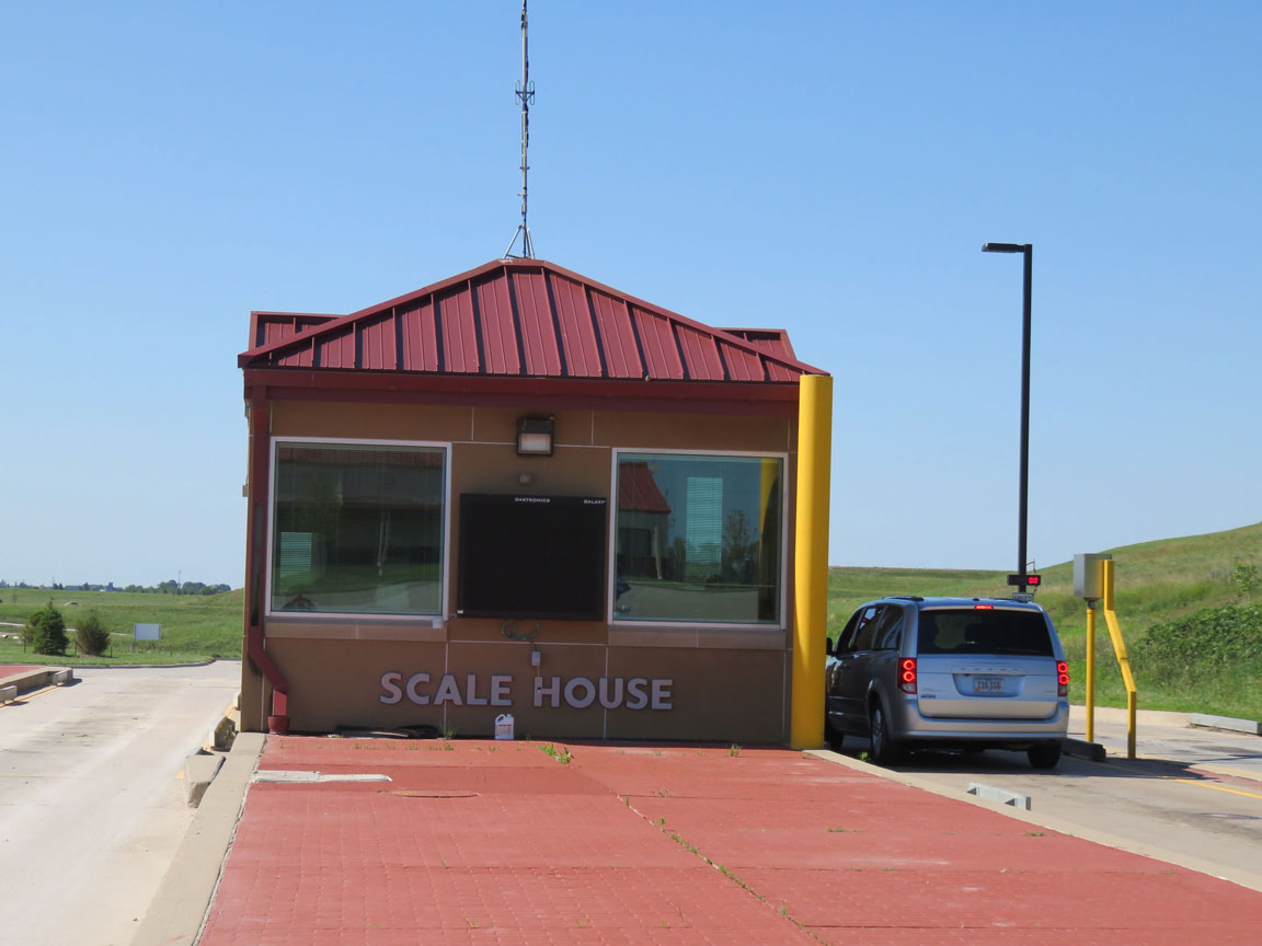 The scale house at the Solid Waste Agency