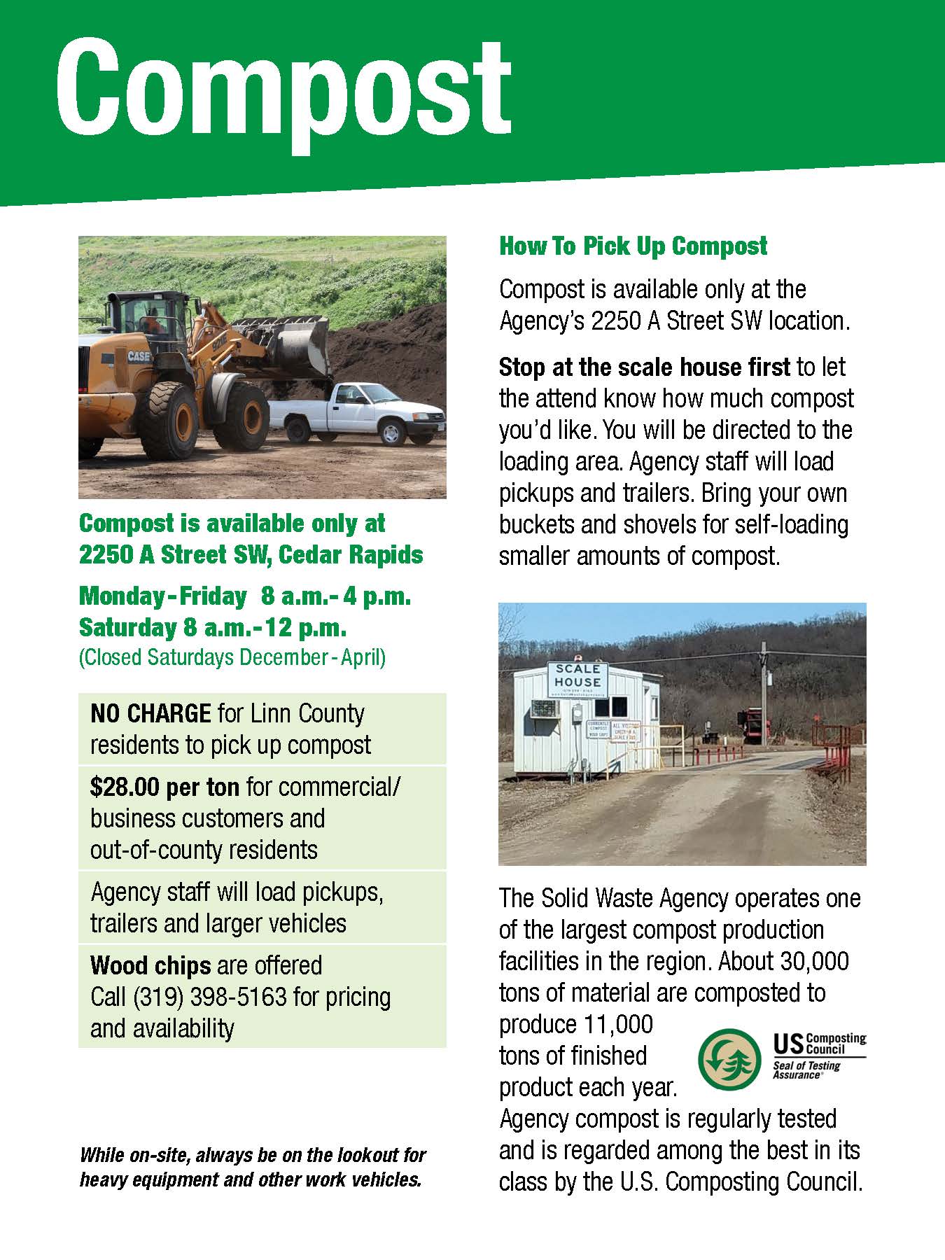 Compost information Graphic for compost instructions