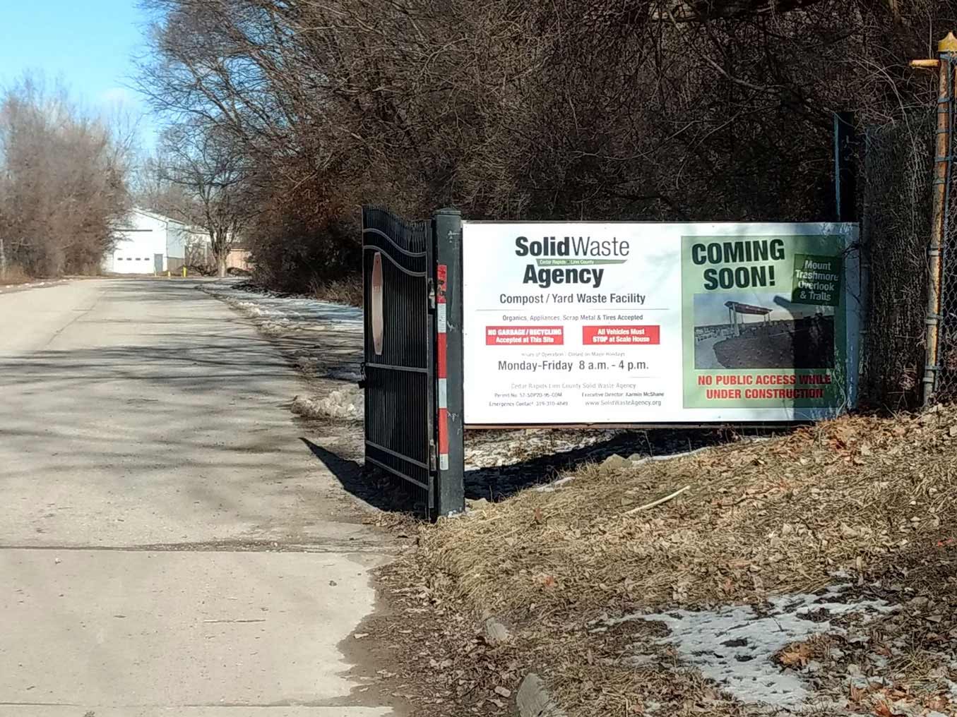 Entrance to site 1